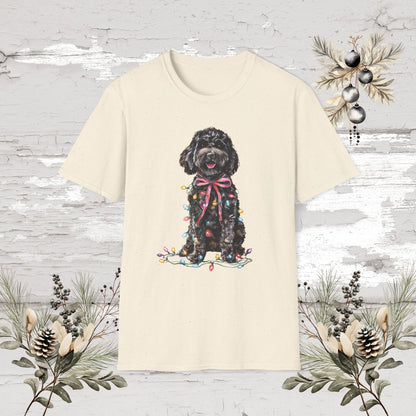 Cockapoo/Cavoodle Fairy Lights Christmas T shirt.