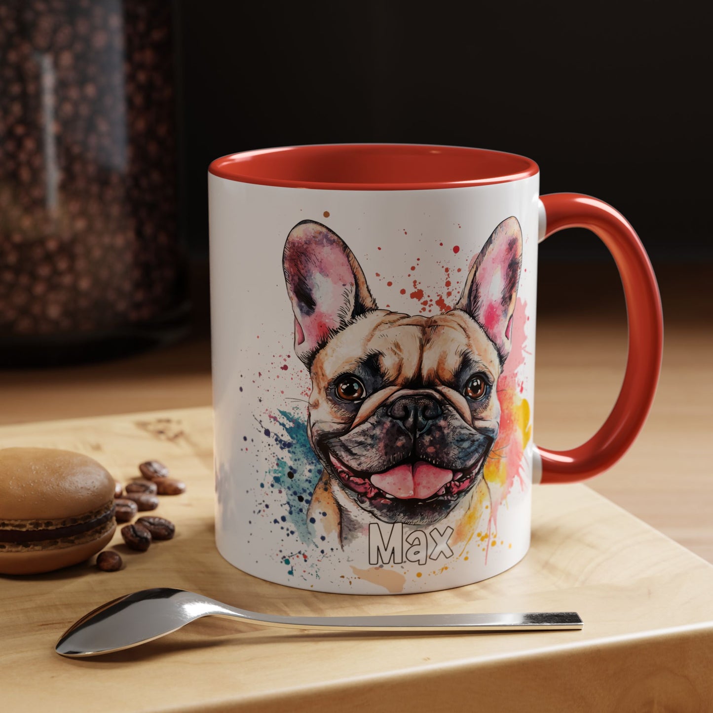 French Bulldog #2 Colourful Personalized Accent Mugs, 11oz