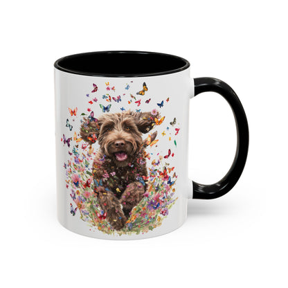 Labradoodle #4 Personalized Accent Mugs, 11oz