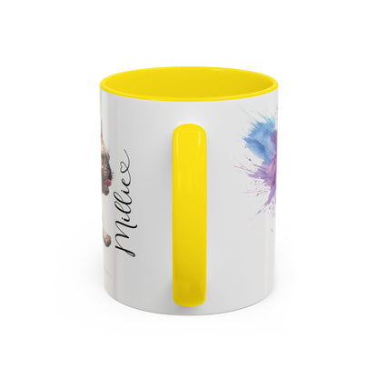 French Bulldog #1 Paint Colourful Personalised Accent Mugs, 11oz