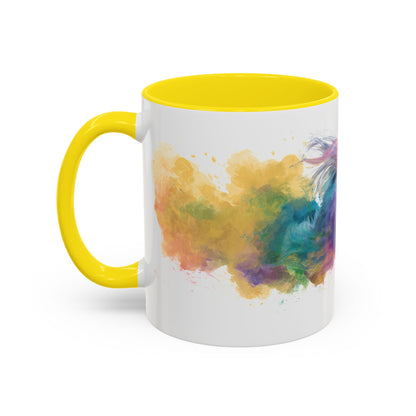 Maltese Paint Colourful Personalised Accent Mugs, 11oz
