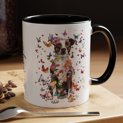 Box Terrier Personalized Colorful Accent Mugs, 11oz