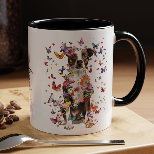 Box Terrier Personalized Colorful Accent Mugs, 11oz