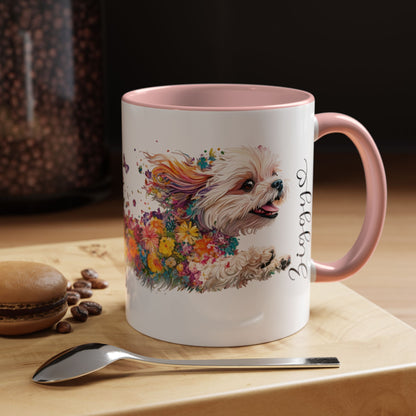 Shih Tzu Personalized Accent Mugs, 11oz