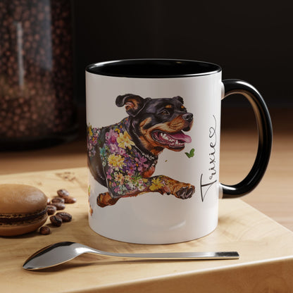 Rottweiler Personalized Accent Mugs, 11oz