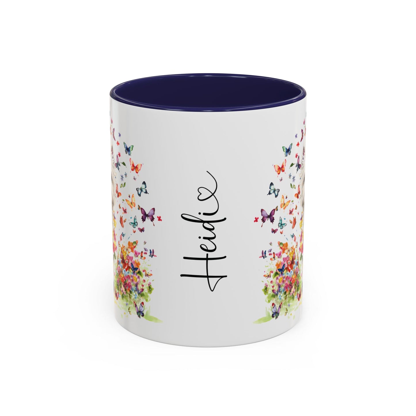West Highland Terrier #2 Butterfly Personalized Accent Mugs, 11oz