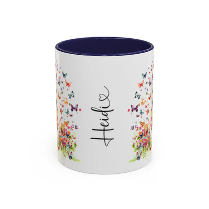 West Highland Terrier #2 Butterfly Personalized Accent Mugs, 11oz