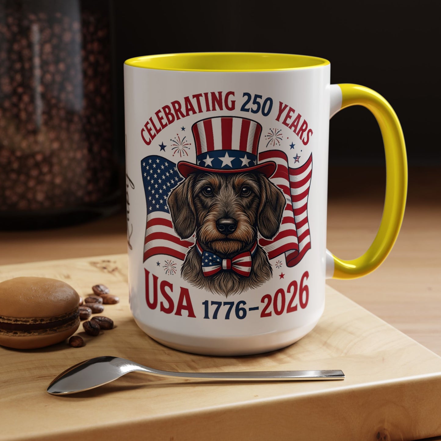 Dachshund #2 - 250th Celebration Personalised  Accent Mugs, 11oz & 15oz