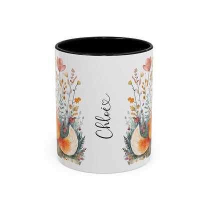 Fox #2 Personalized Accent Mugs, 11oz