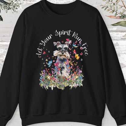 Schnauzer "Let your spirit run free" Personalised Sweatshirt