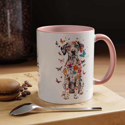 Dalmatian Personalized Colorful Accent Mugs, 11oz