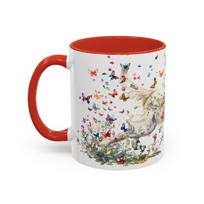Cream Golden Retriever Personalized Accent Mugs, 11oz