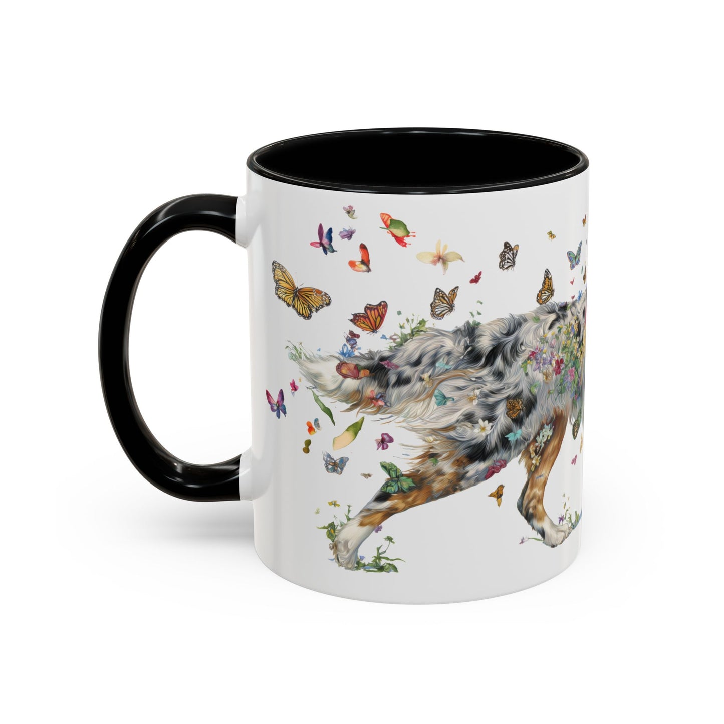 Australian Shepherd Blue Merle Personalized Accent Mugs, 11oz