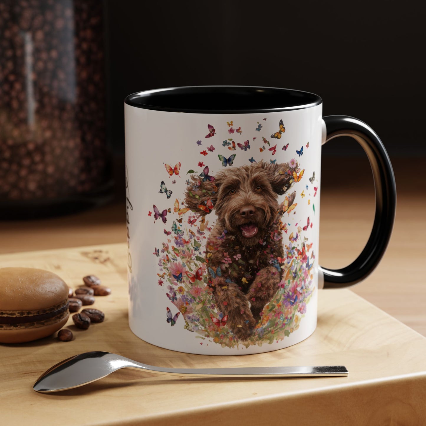 Labradoodle #4 Personalized Accent Mugs, 11oz