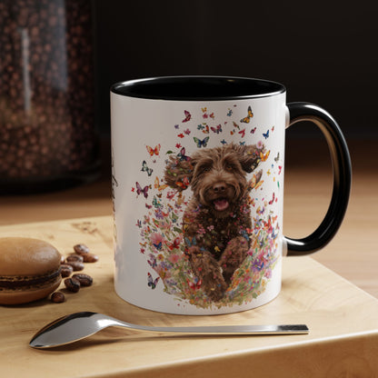 Labradoodle #4 Personalized Accent Mugs, 11oz