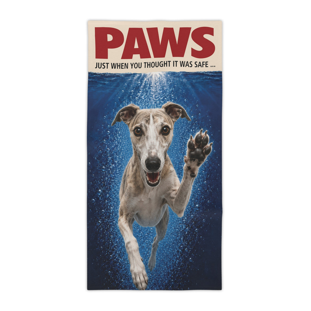 Whippet PAWS Beach Towel