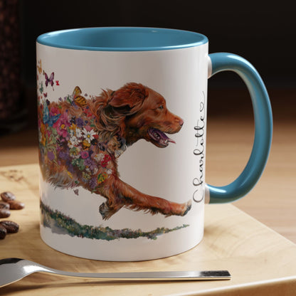 Nova Scotia Duck Tolling Retriever Personalized Accent Mugs, 11oz