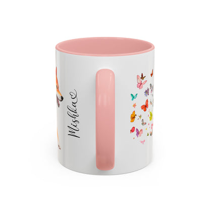 Shiba Inu Personalized Colorful Accent Mugs, 11oz