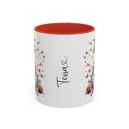 Siamese Cat Personalized Accent Mugs, 11oz