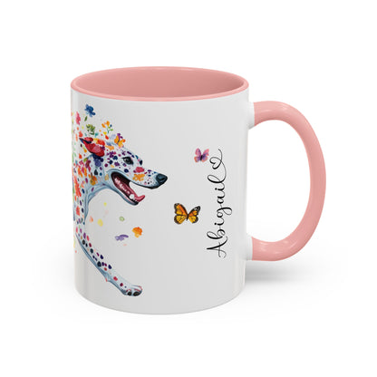 Dalmatian Personalized Accent Mugs, 11oz