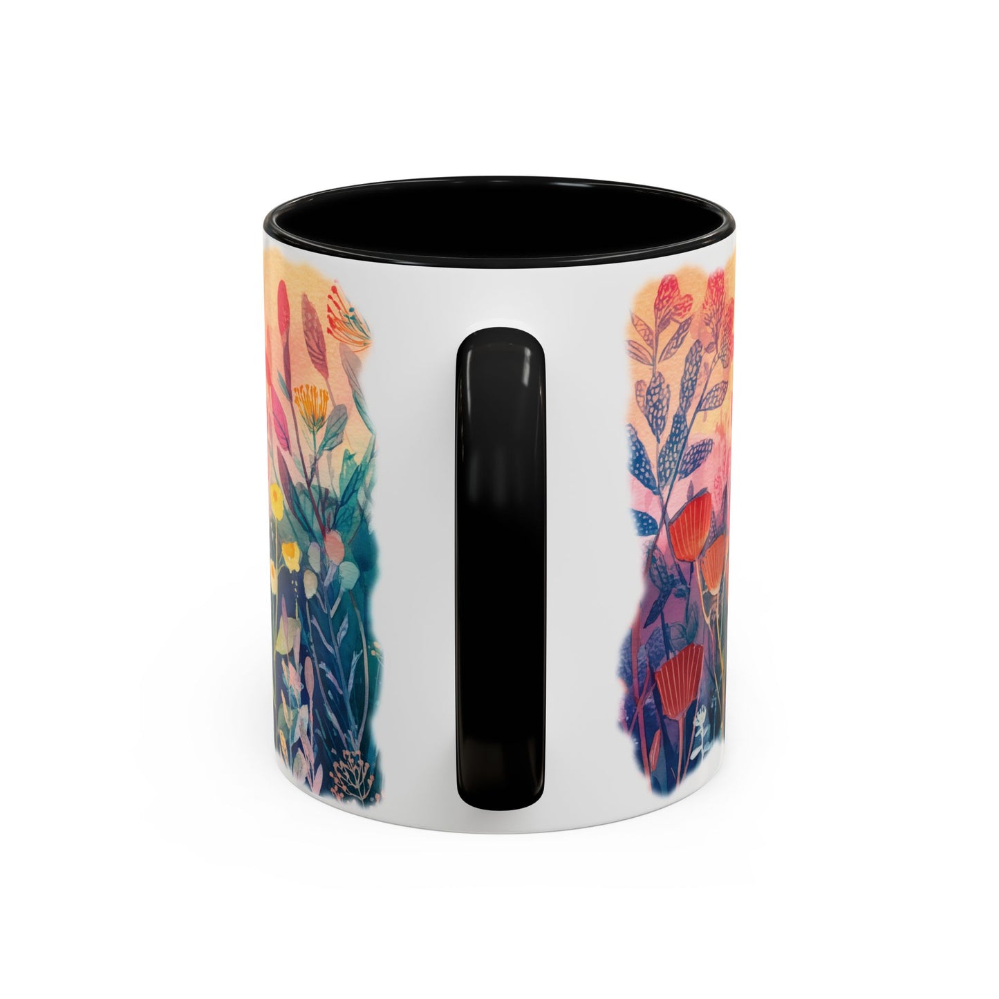 Fox Sunrise #2 Personalized Accent Mugs, 11oz