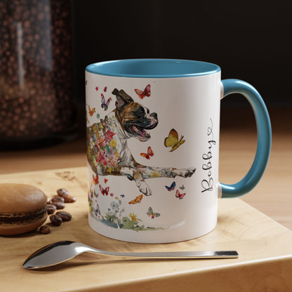 Boxer #1 Personalized Accent Mugs, 11oz