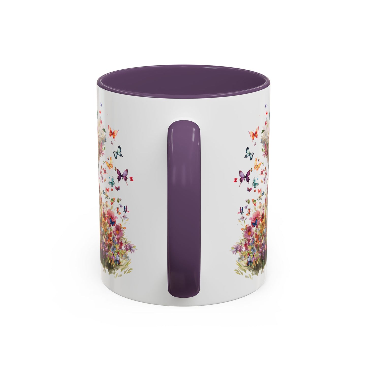 Poodle Butterfly Personalized Accent Mugs, 11oz