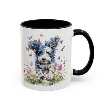 Blue Merle Cockapoo/Doodle Personalized Accent Mugs, 11oz