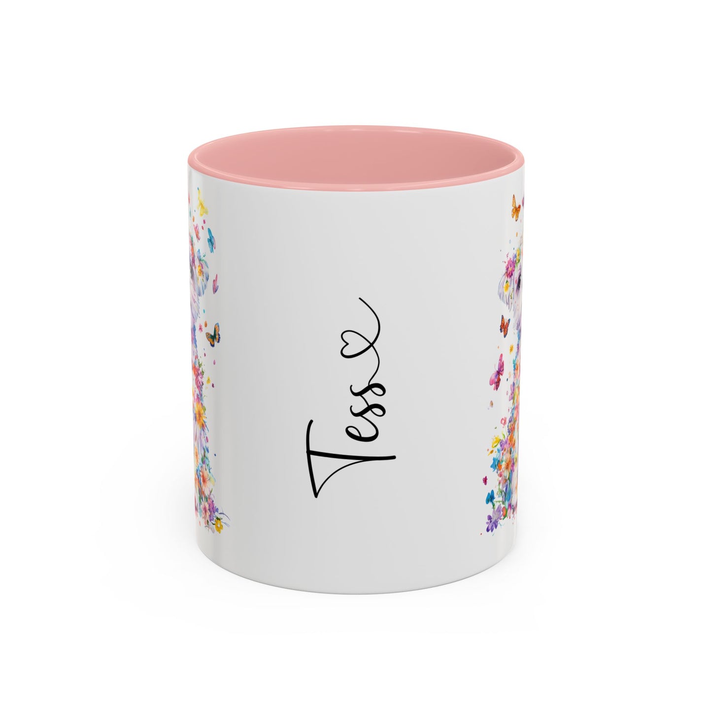 Maltese Personalized Colorful Accent Mugs, 11oz