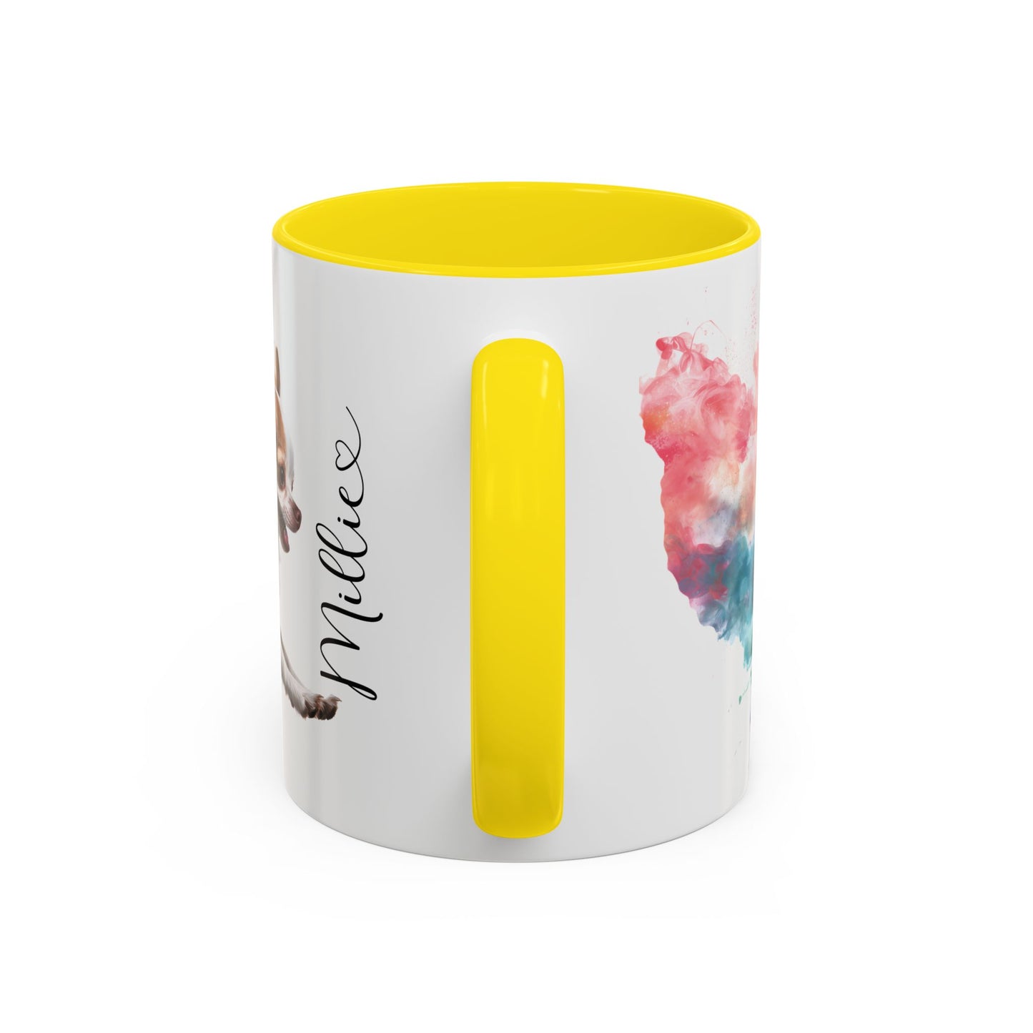 Chihuahua #3 Paint Colourful Personalised Accent Mugs, 11oz