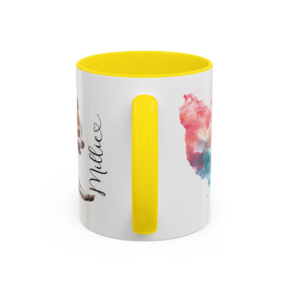 Chihuahua #3 Paint Colourful Personalised Accent Mugs, 11oz