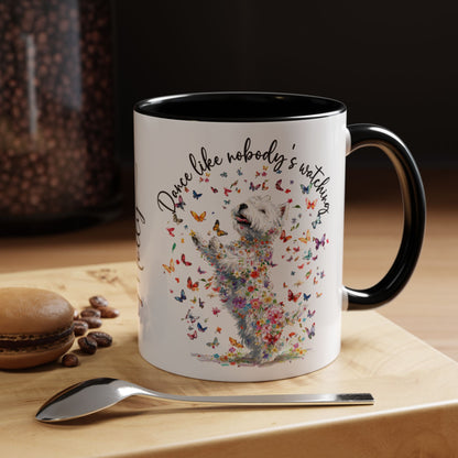 West Highland Terrier "Dance like nobody's watching" personalized colourful Mugs, 11oz
