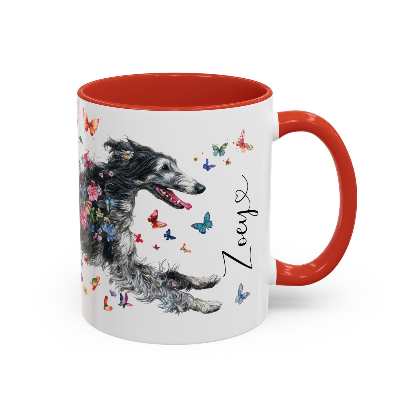 Silken Windhound #2 Personalized Accent Mugs, 11oz