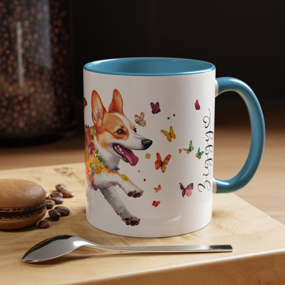 Corgi Personalized Accent Mugs, 11oz