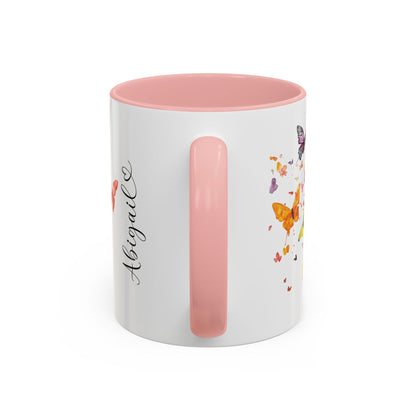 Chihuahua White Personalized Accent Mugs, 11oz