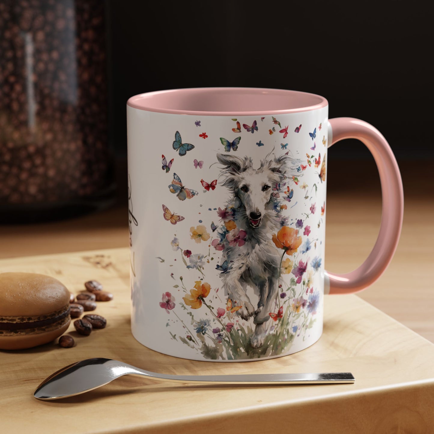 Silken Windhound #3 Personalized Accent Mugs, 11oz