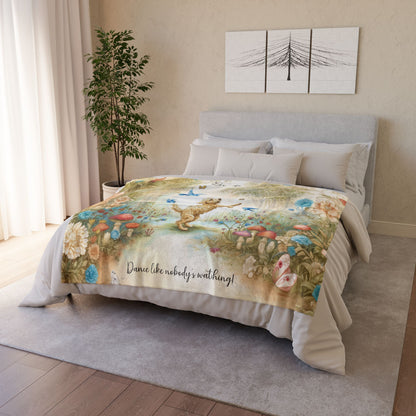 Golden Groodle/Doodle Dancing Mystical Forest Personalised Blanket
