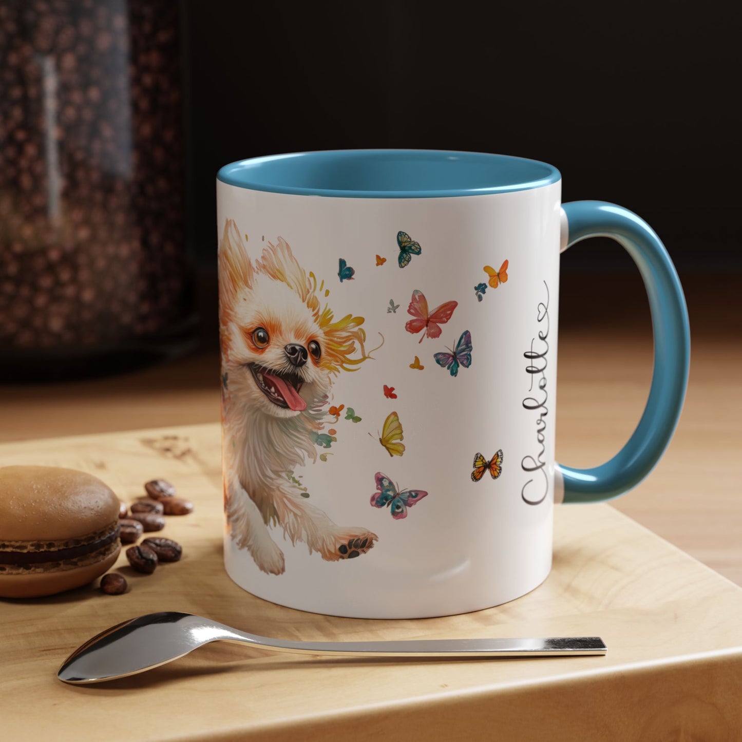 Peekingese #3 Personalized Accent Mugs, 11oz