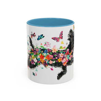 Black Shih Tzu Personalized Accent Mugs, 11oz