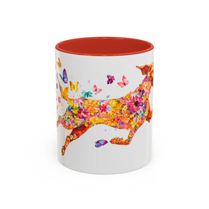 Vizsla Personalized Colorful Accent Mugs, 11oz