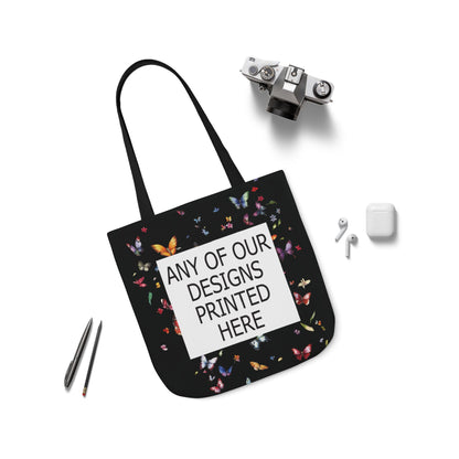 ANY OF OUR DESIGNS - BLACK Canvas Tote Bag,