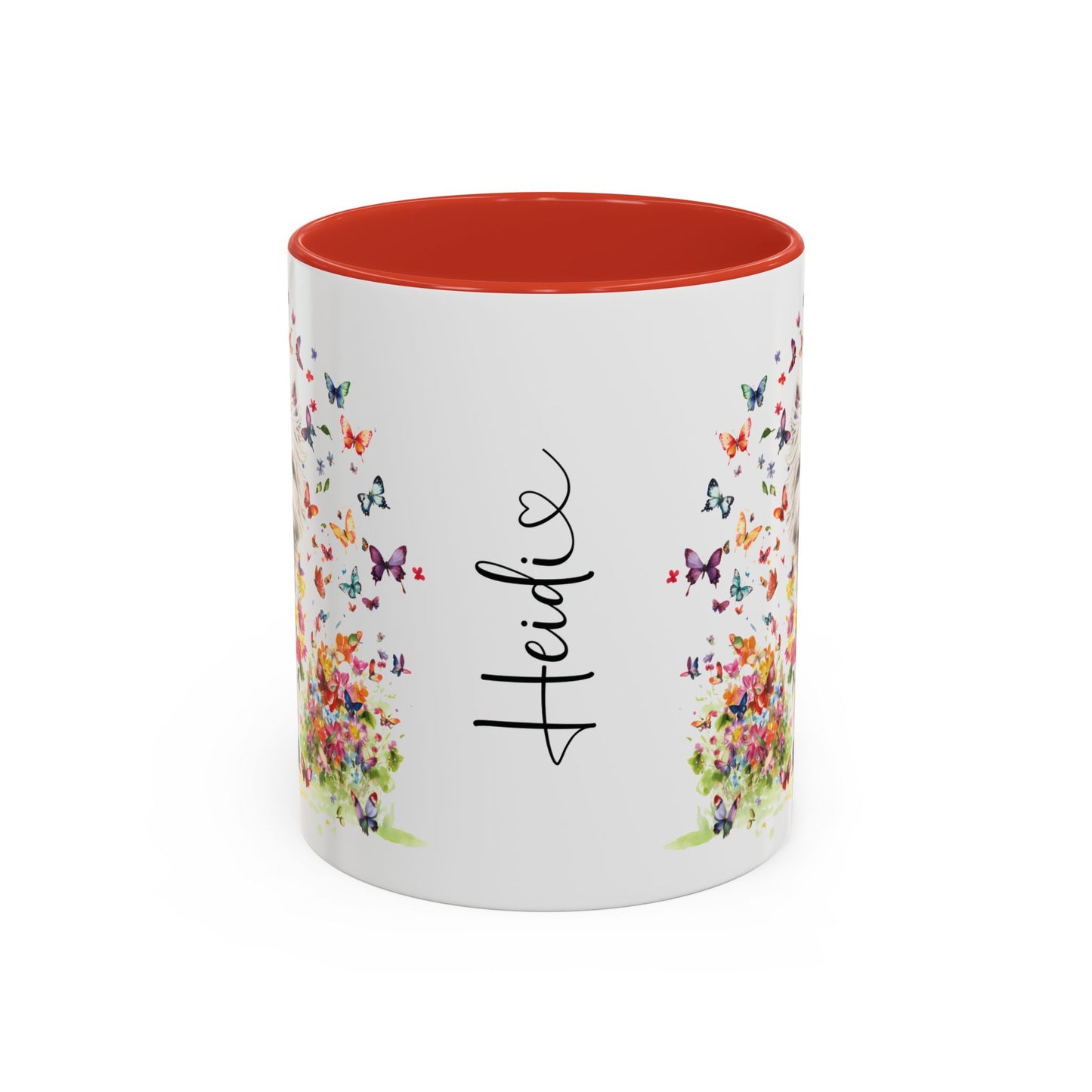 West Highland Terrier #2 Butterfly Personalized Accent Mugs, 11oz