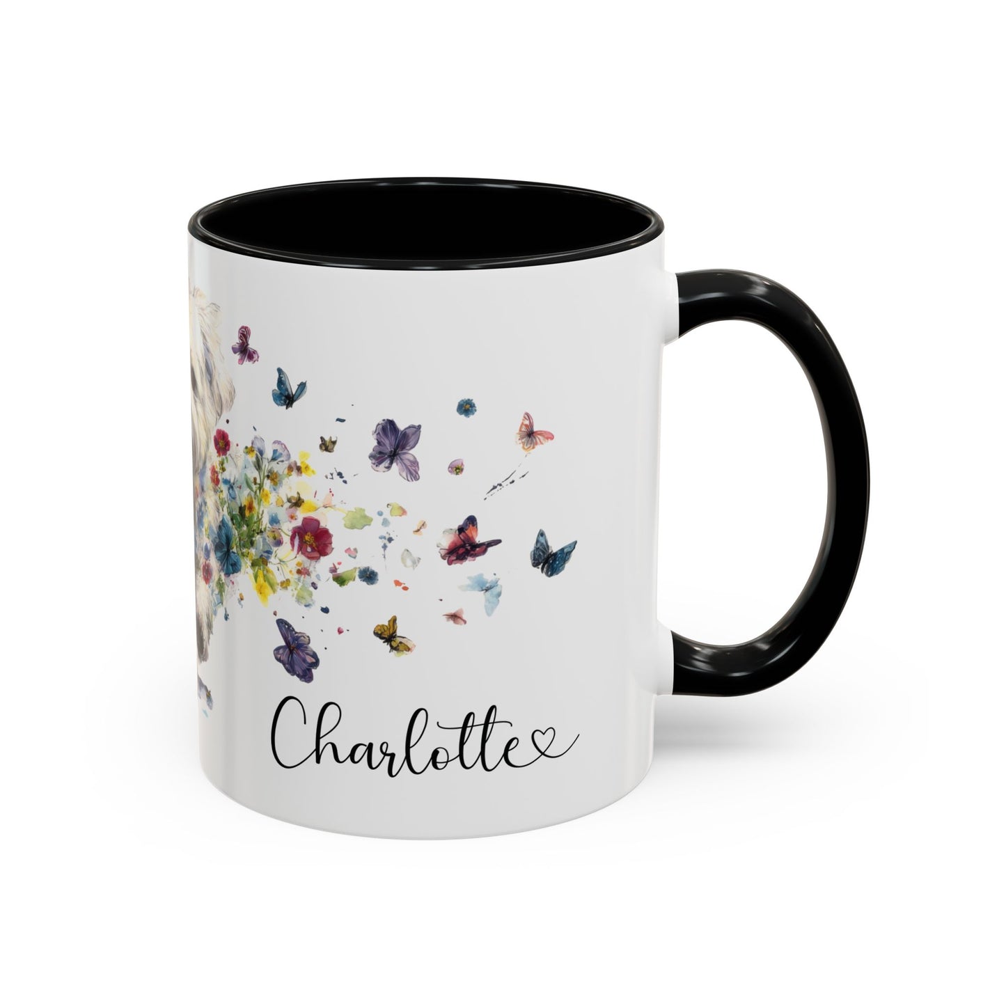 Maltipoo Personalized Accent Mugs, 11oz