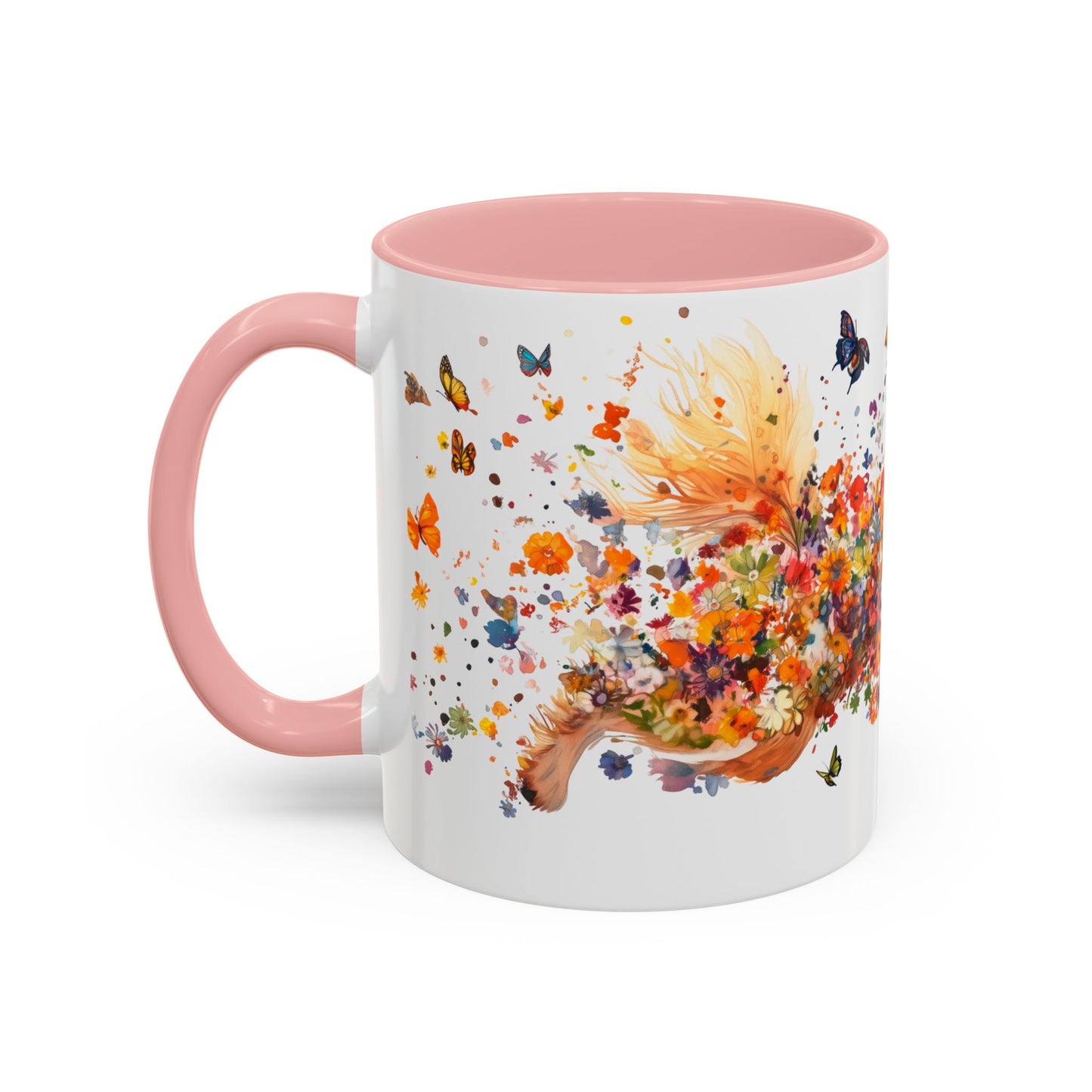 Pomeranian Personalized Colorful Accent Mugs, 11oz