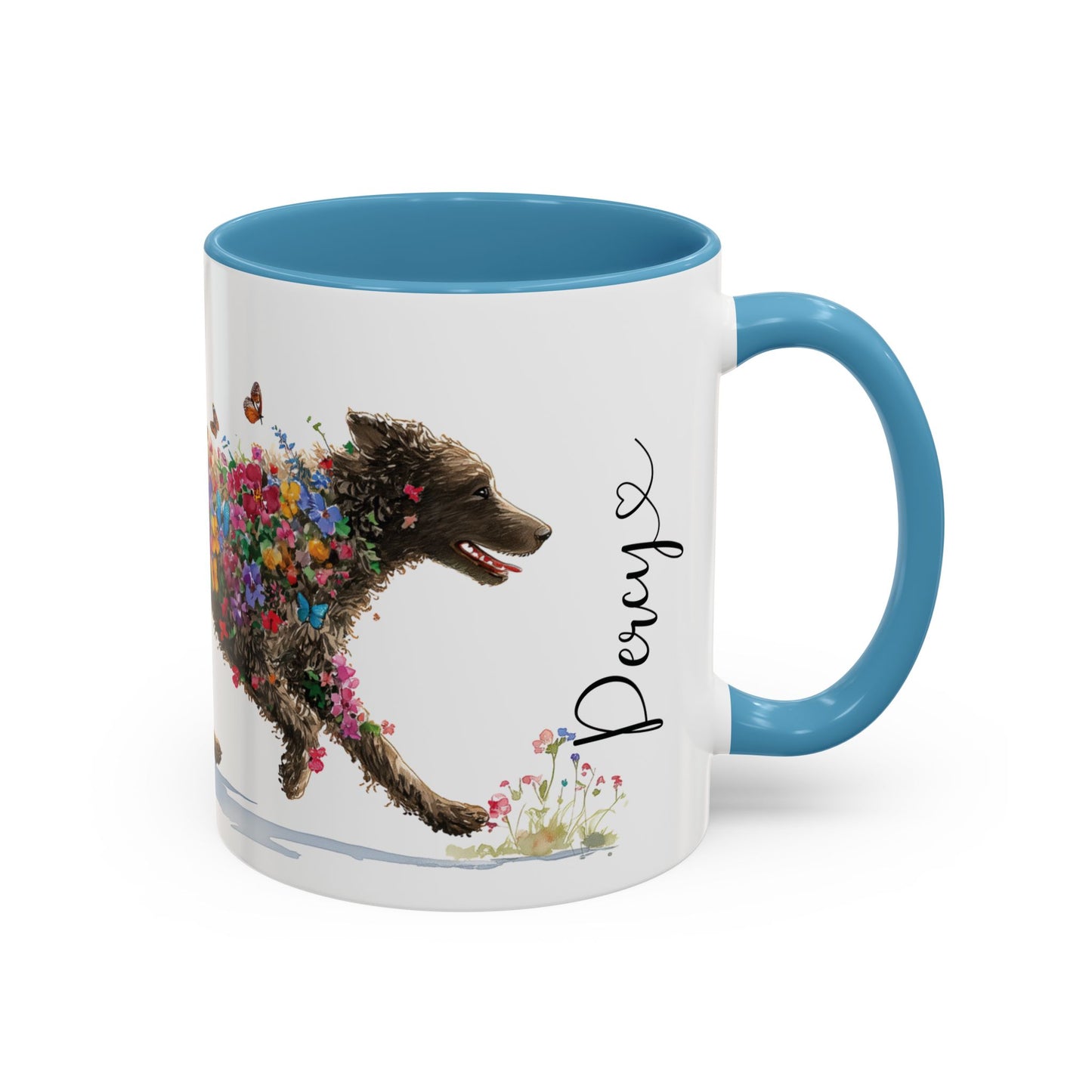 Curly Coated Retriever #1 Personalized Accent Mugs, 11oz