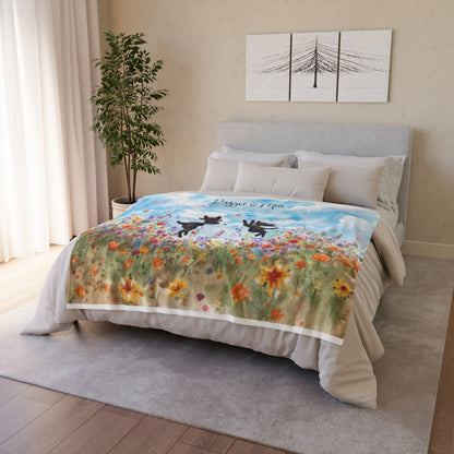 Pumi floral Personalised Blanket