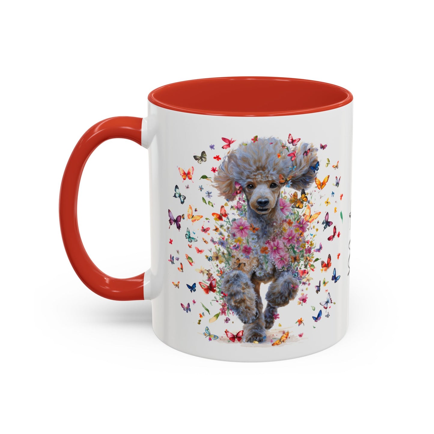 Poodle #6 Personalized Accent Mugs, 11oz