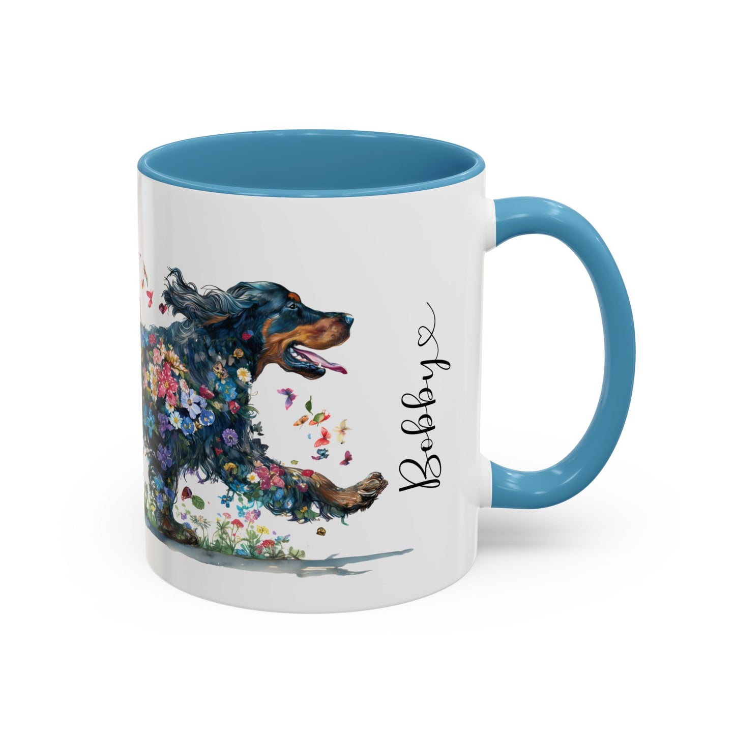 Gordon Setter Personalized Accent Mugs, 11oz
