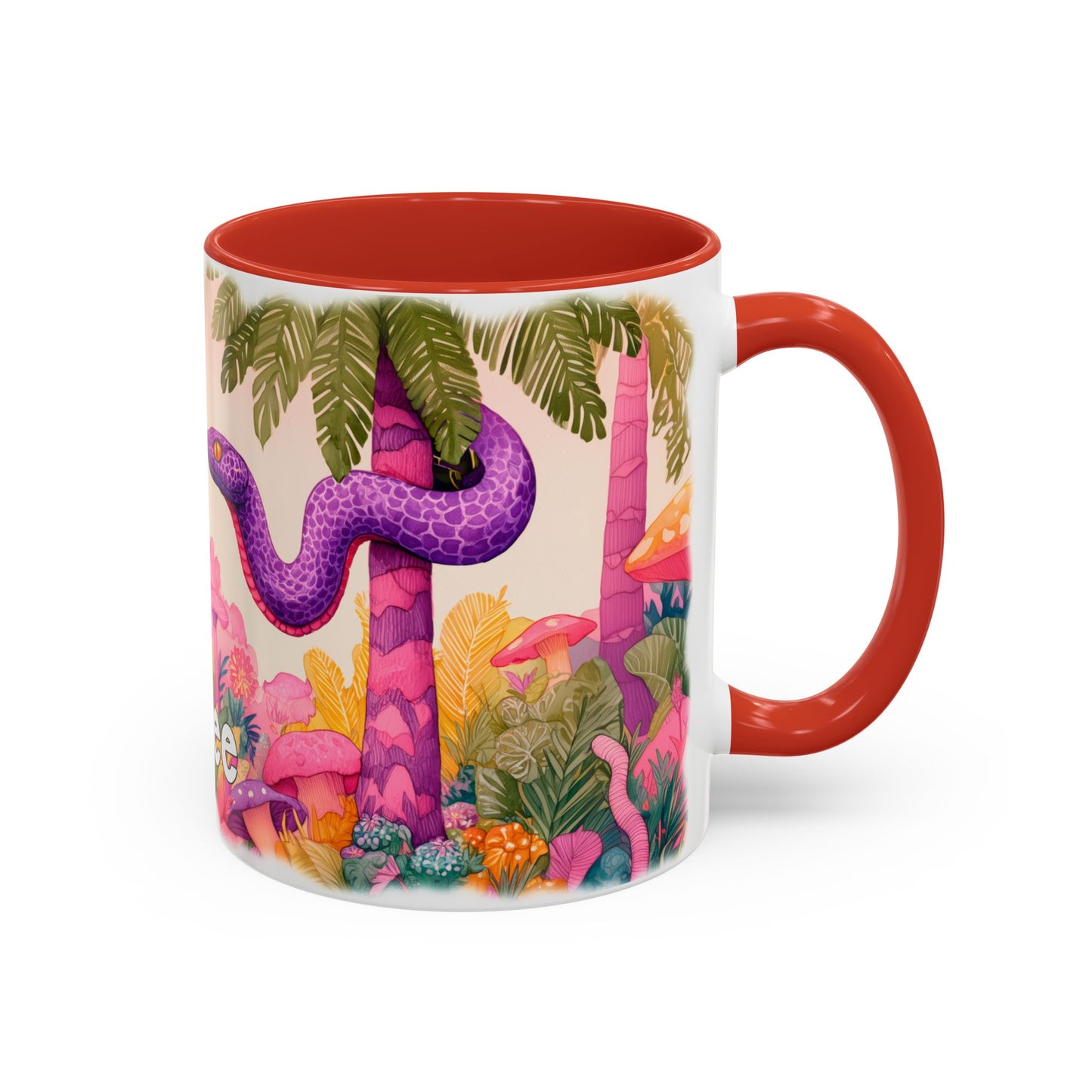 Purple Snake Personalized Accent Mugs, 11oz