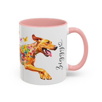 Rhodesian Ridgeback Personalized Accent Mugs, 11oz